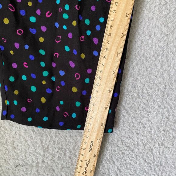 VTG 90s L.Lawrence 100% Rayon 2‎ Piece Set Suit Wide Leg Pants Blouse 2X Multi - Picture 9 of 12